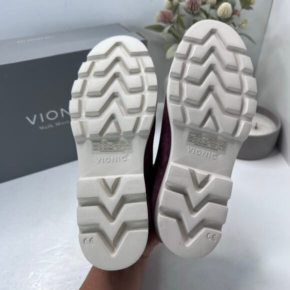 Vionic Ballari Suede Lace-Up Oxfords Loafer Shoes Shiraz Women’s 6.5W Tried On
